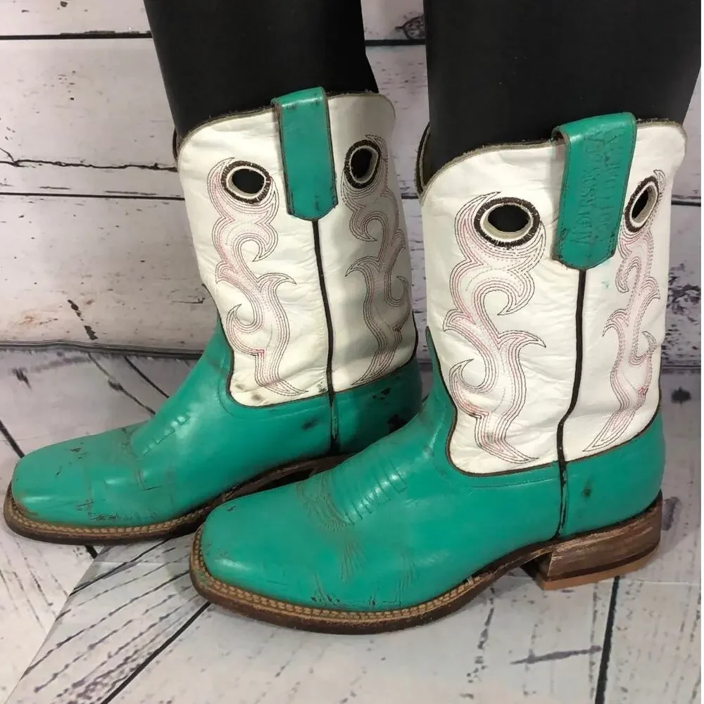 Anderson Bean Boots in green and white size 3